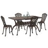 vidaXL Conjunto de Comedor de Jard&iacute;n 5 pcs Bronce Aluminio