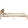 vidaXL Estructura de cama Natural 140 x 200 cm Madera de pino macizo