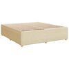 vidaXL Cama box spring con colch&oacute;n tela color crema 200x200 cm
