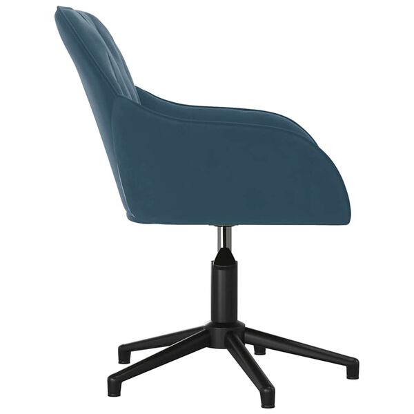vidaXL Silla de oficina giratoria terciopelo azul