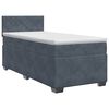 vidaXL Cama box spring con colch&oacute;n Gris oscuro 90 x 200 cm Terciopelo