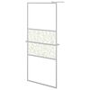 vidaXL Mampara ducha con estante vidrio ESG y aluminio cromo 90x195 cm