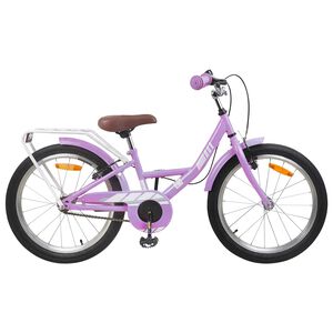 vidaXL Bicicleta Infantil 18 Pulgadas para 5-7 a&ntilde;os Morado