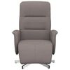 vidaXL Sill&oacute;n reclinable con reposapi&eacute;s tela gris taupe