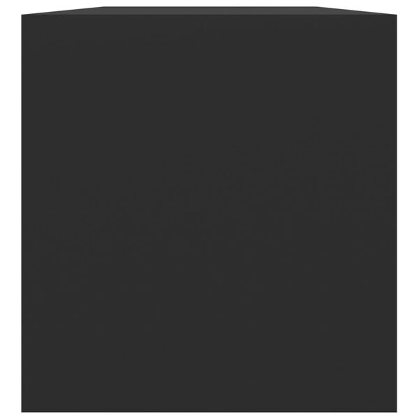 vidaXL Caja para discos de vinilo madera contrachapada negro71x34x36cm