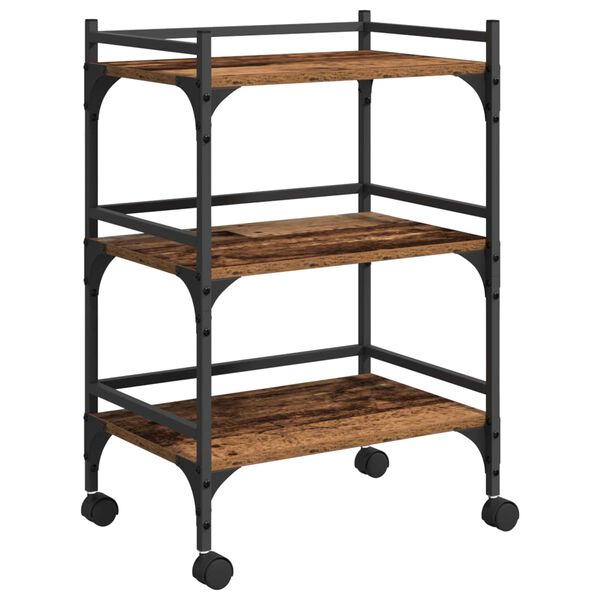 vidaXL Carro de Cocina Madera Vieja 50 x 35 x 75.5 cm