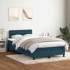 vidaXL Cama box spring con colch&oacute;n terciopelo azul oscuro 120x210 cm