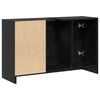 vidaXL Mueble de Cuarto de Ba&ntilde;o con puerta Roble Negro 90 x 29 x 55 cm