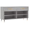 vidaXL Zapatero madera de ingenier&iacute;a gris Sonoma 102x35x55 cm