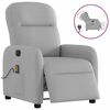 vidaXL Sill&oacute;n reclinable de masaje el&eacute;ctrico tela gris nube