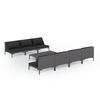vidaXL Set sof&aacute;s de jard&iacute;n 8 pzas cojines rat&aacute;n sint&eacute;tico gris oscuro