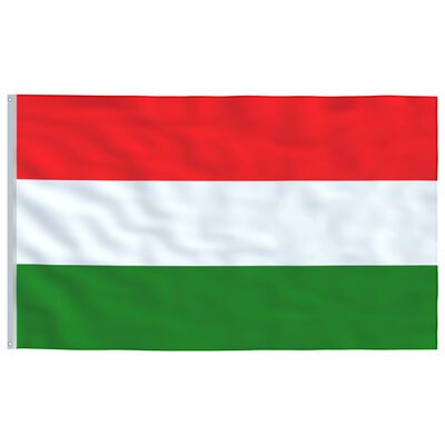 vidaXL Bandera de Hungría y mástil de aluminio 6 m