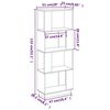 vidaXL Estantería/divisor espacios madera pino marrón miel 51x25x132cm