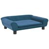 vidaXL Cama para perros de terciopelo azul 70x48x22 cm