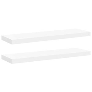 vidaXL Estantes flotantes de pared 2 uds MDF blanco 80x23,5x3,8 cm