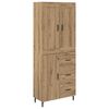 vidaXL Aparador alto 2 uds. Roble artisan 69,5 x 34 x 180 cm