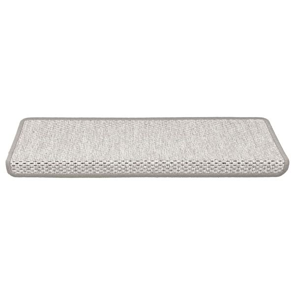 vidaXL Alfombra autoadhesiva escalera sisal 30 uds 65x21x4 cm Platina