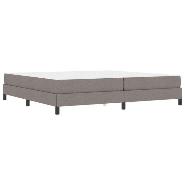 vidaXL Cama tipo Box Spring con colch&oacute;n Taup&eacute; 200 x 200 cm tela