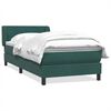 vidaXL Cama box spring con colch&oacute;n terciopelo verde oscuro 90x220 cm