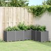 vidaXL Jardinera PP gris claro 160x120x53 cm