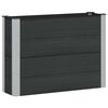 vidaXL Arriate elevado Negro 100 x 30 x 72 cm WPC y Aluminio