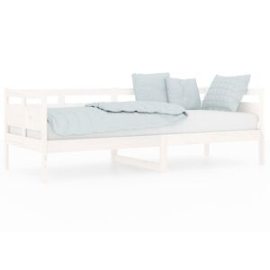 vidaXL Sof&aacute; cama madera maciza de pino blanco 80x200 cm