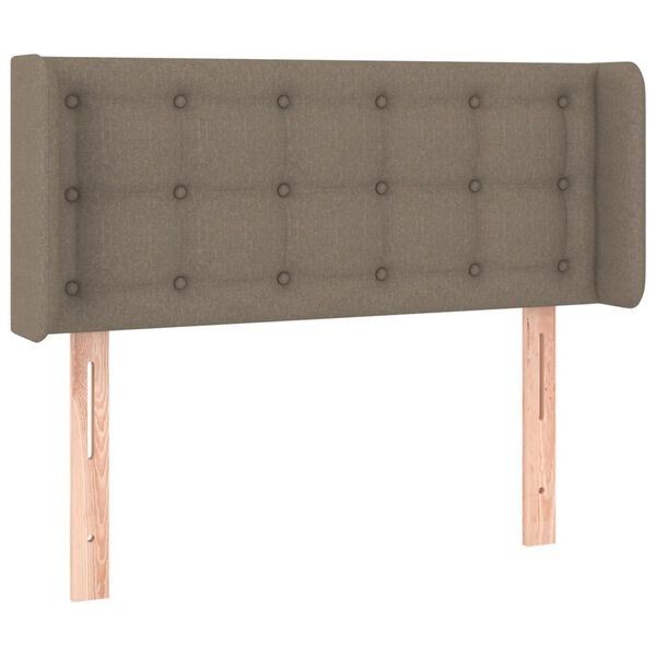 vidaXL Cabecero con LED de tela gris taupe 93x16x78/88 cm