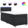 vidaXL Cama box spring con colchón cuero sintético negro 90x190 cm