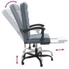 vidaXL Silla de oficina reclinable de terciopelo gris oscuro