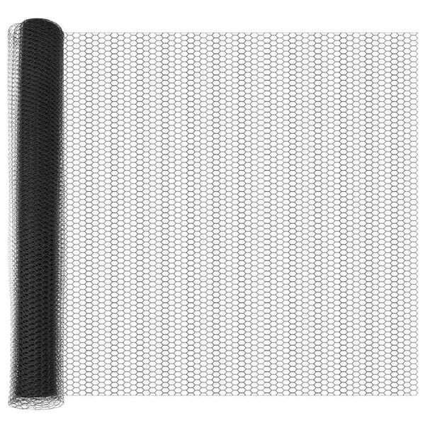 vidaXL Poste de Valla Gris 50 x 1,2 m (malla de 13 mm) Acero y PVC