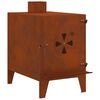 vidaXL Estufa de camping de acero corten 35x50x60 cm