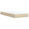 vidaXL Cama box spring con colch&oacute;n tela color crema 80x200 cm