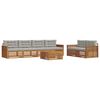 vidaXL Conjunto de sof&aacute;s de exterior 7 pcs Gris Natural y Claro