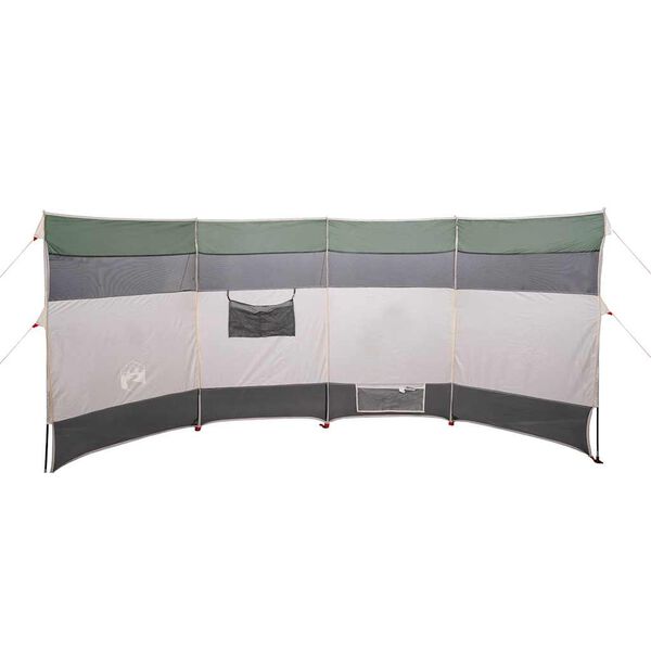 vidaXL Cortaviento de camping impermeable verde 366x152x152 cm