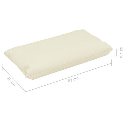 vidaXL Cojines para sofá de palés 3 piezas tela color crema