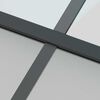 vidaXL Puerta corredera vidrio templado y aluminio negra 76x205 cm