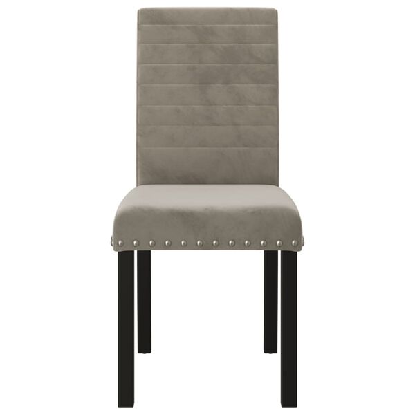 vidaXL Sillas de comedor 6 unidades terciopelo gris claro
