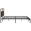 vidaXL Estructura de cama sin colch&oacute;n metal roble marr&oacute;n 200x200 cm