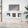 vidaXL Mueble para TV acero laminado en fr&iacute;o blanco 100,5x39x60,5 cm