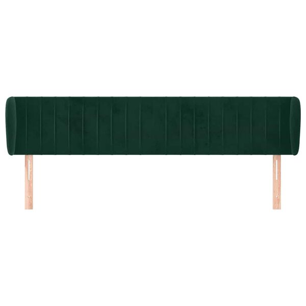vidaXL Cabecero de terciopelo verde oscuro 203x23x78/88 cm