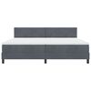 vidaXL Cama tipo Box Spring Gris oscuro 200 x 200 cm Terciopelo