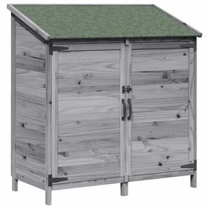 vidaXL Cobertizo de Jard&iacute;n con techo Gris 106,5 x 56 x 113,5 cm