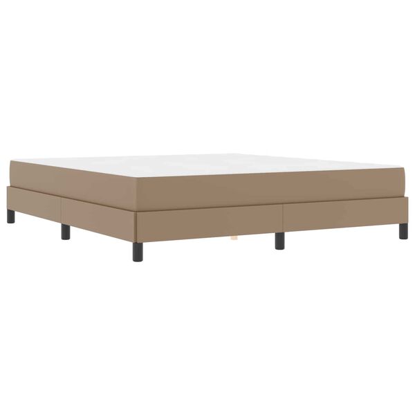 vidaXL Estructura de cama con colch&oacute;n Capuchino 180 x 200 cm tela