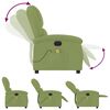 vidaXL Sill&oacute;n reclinable de masaje el&eacute;ctrico terciopelo verde claro