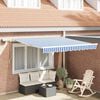 vidaXL Toldo Retr&aacute;ctil Manual Azul y 350 x 250 cm Poli&eacute;ster y Aluminio