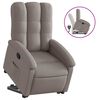 vidaXL Sill&oacute;n reclinable elevable tela gris taupe