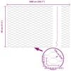 vidaXL Poste de Valla Plateado 10 x 0,8 m (malla de 36 mm) Acero