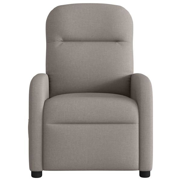 vidaXL Sill&oacute;n reclinable de tela gris taupe