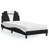 vidaXL Cama Viana con colch&oacute;n cuero sint&eacute;tico negro y blanco 80x200 cm