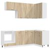 vidaXL Unidad de cocina LYON 8 pcs Roble Sonoma Madera de ingenier&iacute;a